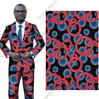 100% Katoen Afrika Ankara Stof Cirkel Print Naaien Quilten Stoffen Voor Patchwork Handwerken Diy Handgemaakte Accessoires 6 Yards