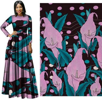 100% Katoen Afrikaanse Lelie Prints Wax Stoffen Nederlands Pagne Ankara Holland Voor Diy Naaien Jurk Gordijnen 6 Yards