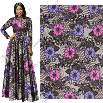 100% Katoen Ankara Afrikaanse Wax Print Stof Bloem Patroon Naaien Stof Voor Patchwork Jurk Diy Handgemaakte Maken Ambachten 6 Yards