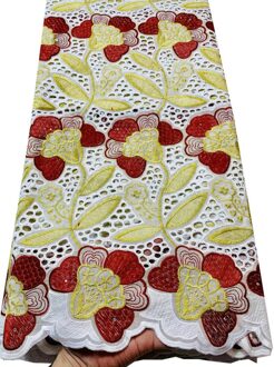 100% Katoen Geel Nigeriaanse Zwitserse Voile Kant Zwitserland 2022 Afrikaanse Borduurwerk Kant Stof Voor Bruiloft VSH080 AS PIC1