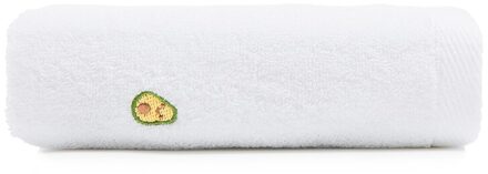 100% Katoen Vrouwen/Mannen Dikke Gezicht & Badkamer Handdoek Zacht En Comfortabel Voor Volwassen Strand Water Absorberende Handdoek 35*75Cm Wit Groen wit / 2stk(140x70-35x75cm)