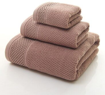 100% Katoenen Handdoek Badhanddoek Vierkante Set, Volwassen Bad En Hotel Badhanddoeken Kan Apart Worden Aangeschaft bruin