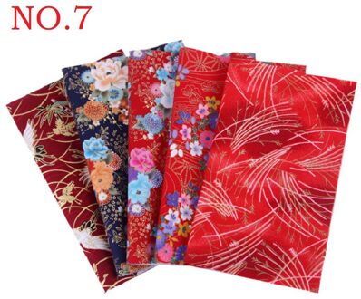 100% Katoenen Stof Katoen Patchwork Doek Bloem Patroon Stof Japanse Stijl Naaien Leveringen Diy Handgemaakte Kledingstuk Accessoires 4