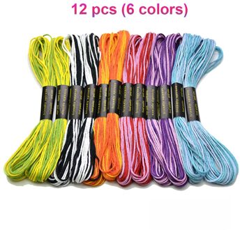 100 Kleuren Kruissteek Katoen Naaien Strengen Borduurgaren Floss Streng Kit Diy Naaien Gereedschap Craft Accessoires 6 kleuren