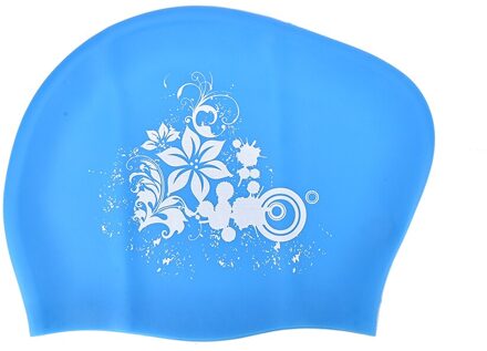 100% Latex Siliconen Badmuts Voor Lang Haar Vrouwen Waterdichte Zwemmen Caps Dames Duiken Hood Hat Voor Kids Garras pet lucht blauw