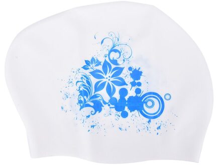100% Latex Siliconen Badmuts Voor Lang Haar Vrouwen Waterdichte Zwemmen Caps Dames Duiken Hood Hat Voor Kids Garras pet wit