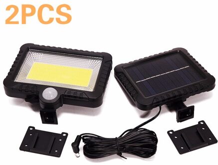 100 Led Cob Solar Power Motion Sensor Outdoor Tuin Licht Beveiliging Flood Lamp Solar Outdoor Lamp Lichaam Inductie 2stk