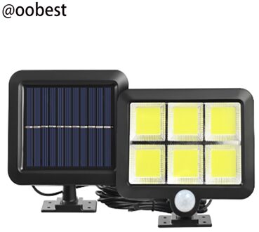 100 Led Outdoor Solar Wandlamp Pir Motion Sensor Solar Lamp Waterdichte Outdoor Verlichting Licht Voor Tuin Kerst Decor