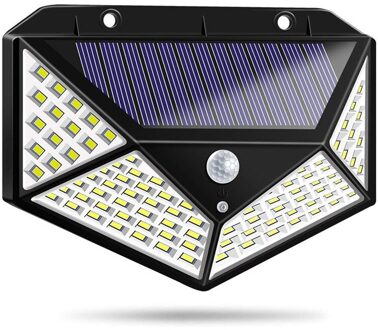 100 Led Solar Light Outdoor Zonne Wandlamp Led Lamp IP65 Pir Motion Sensor Lampara Solar Verlichting Tuin Decoratie Licht 20W