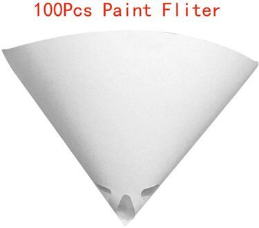 100 Mesh Paper Verfzeefjes Mesh Filter Kegel Papieren Inheemse Houtpulp Milieubescherming Verf Conische Theepot 100stk