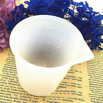 100 Ml Witte Siliconen Maatbeker Hars Siliconen Mal Handgemaakte Diy Sieraden Maken Tool Epoxyhars Cup Kristallen Schaal