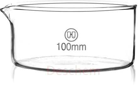 100 Mm * 50 Mm, Glas Crystallizing Schotel, Lab Chemie Glaswerk