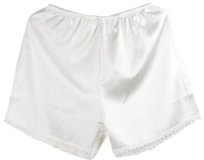 100% Moerbei Zijde Vrouwen Shorts Sexy Kant Pure Satijn Zijde Slapen Korte Broek wit DDK