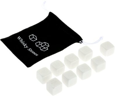 100% Natuurlijke Whisky Dranken Stones Sipping Ice Cube Voor Whisky Rock Koeler Huwelijkscadeau Gunst Kerst Bar wit