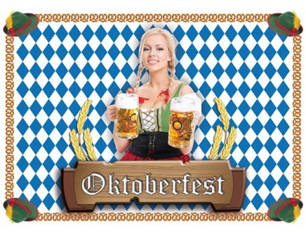 100 Oktoberfest placemats van papier - Placemats Multikleur