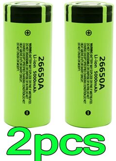 100% Original Battery For 26650A 3.7V 5000mAh High Capacity 26650 Li-ion Rechargeable Battery zwart