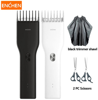 100% Original Enchen Electric Hair Trimmer Men Clipper USB Rechargeable Ceramic Hair Cutter Haircut Length Adjusted