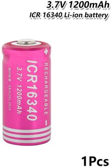 100% Originele 18650 Li-Ion Oplaadbare Batterij ICR-16340 Lithium 1200Mah 3.7V Batterij Voor Led Lantaarn Zaklamp Knop Top Mobiele