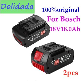 100% Originele 18V18000mAh Oplaadbare Voor Bosch 18V18.0Ah Batterij Backup Draagbare Vervanging BAT609 Lampje + 3A Charger wit