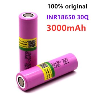 100% Originele 3.7V 3000Mah Voor Samsung Inr 18650 INR18650 30Q Li-Ion Batterij Ontlading 15A Oplaadbare Batterijen Zaklamp 1 stk accu