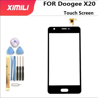 100% Originele Digitizer Panel Voor Doogee X20 Touch Screen Digitizer Sensor Voor Glas Panel Sensor Vervanging + Gereedschap zwart met Tools