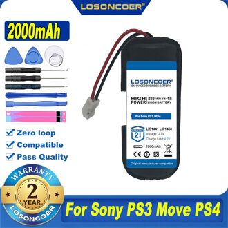 100% Originele Losoncoer 2000Mah LIS1441 LIP1450 Batterij Voor Sony PS3 PS4 Playstation Move Motion Controller Game Machine