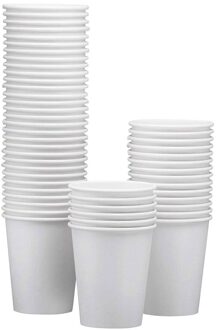 100-Pack 8 Oz Wit Papier Wegwerp Cups/Koude Drank Drinken Cup Voor Water, sap, Koffie Of Thee-Perfect Voor Water C