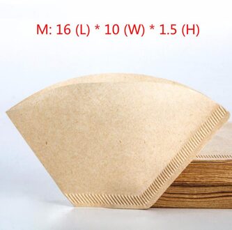 100 Pack Houten Hand Drip Papier Koffie Filter Koffie Zeef Tas Espresso Thee Zetgroep Accessoires 101 S/m/L v60 Koffie 102 M