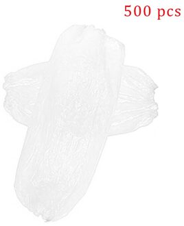 100 / Pack Waterdichte Olie-Proof Wegwerp Arm Mouwen Elastische Bands Home Schoonmaakproducten Guantes Desechables Keuken Tuin 500stk wit