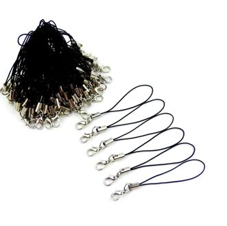 100 Pc Lanyard Lariat Strap Cords Karabijn Touw Sleutelhangers Haken Mobiele Set Charms Sleutelhanger Tas Accessoires Sleutelhanger