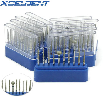 100 PCS/10 Packs Dental Diamond Burs for Teeth Porcelain Ceramics Composite Polishing FG-101