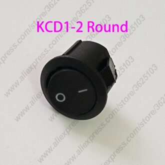 100 Pcs 2Pin Rocker Schakelaar 15 Mm KCD1-2 3A 250 V/6A 125V On-Off Panel Vorm ronde enkel en alleen switch
