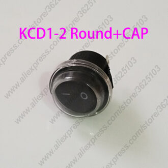 100 Pcs 2Pin Rocker Schakelaar 15 Mm KCD1-2 3A 250 V/6A 125V On-Off Panel Vorm ronde Switch add cap