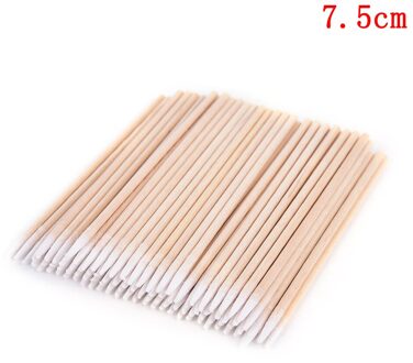 100 Pcs 7.5Cm/10Cm Wattenstaafje Gezondheid Make-Up Cosmetica Oor Schoon Wattenstaafje Buds Tip Voor medische Hout Katoen Hoofd Wattenstaafje