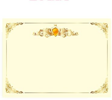 100 Pcs A4 21X29Cm Blank Metallic Gouden Grens Certificaat Papier