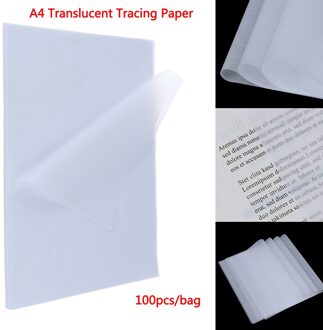 100 Pcs A4 Doorschijnende Tracing Papier Copy Transfer Afdrukken Tekening Papier Voor Kalligrafie Techniek