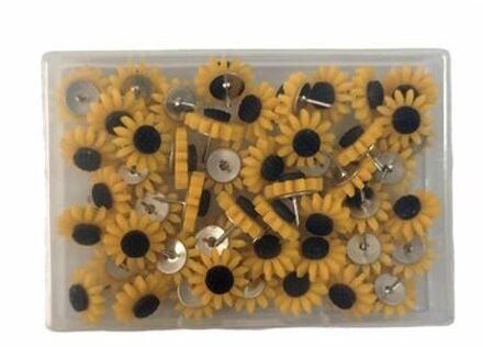 100 Pcs Bloemvorm Decoratieve Leuke Thumb Kopspijkers Miniaturen Pushpins Push Pins Voor Foto Muur, Kaarten, Bulletin Board 50stk