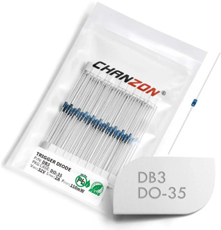 (100 Pcs) DB3 DIAC Bidirectional Trigger Diode 2A 32V 150mW DO-35 (DO-204AH) DB-3 Axial Silicon Diodes DB 3