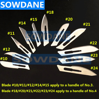 100 Pcs Dentist Scalpel Blades Dental Medical Stainless Steel Surgical Blade Tool Dental Blade Handle Autoclavable
