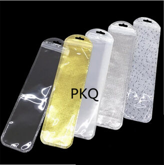 100 Pcs Duidelijke Zak Hersluitbare Plastic Zak Lange Self Druk Seal Resealable Zip Lock Plastic Verpakking Horloge Zakken Pen Sieraden pouch Geel