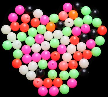 100 Pcs Gemengde Kleur Vissen Cross Kralen Dubbele Parel Drijft Ballen Ronde Pe Plastic Stoppers Tackle Accessoire 3/4/5/6/7/8/9/10Mm