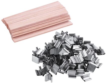 100 Pcs Hout Kaars Wieken Met Ijzer Stand Kaars Cores Natuurlijke Milieuvriendelijke Lont Voor Kaars Maken En Kaars diy Cr