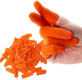 100 Pcs Latex Vinger Babybedjes Anti-Statische Vinger Protector Handschoenen Voor Food Reiniging Barbecue Koken Accessoires Keuken Tool M