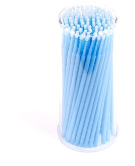 100 Pcs Lint Gratis Micro Borstels Wegwerp Individuele Verwijderen Wattenstaafje Micro Brush Lash Make Wimper Penselen Make Up Gereedschap licht bule