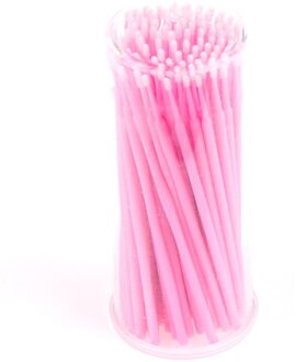 100 Pcs Lint Gratis Micro Borstels Wegwerp Individuele Verwijderen Wattenstaafje Micro Brush Lash Make Wimper Penselen Make Up Gereedschap