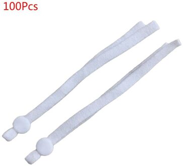 100 Pcs Masker Naaien Elastische Band Koord Met Verstelbare Gesp Stretchy Masker Oorhaakje Lanyard Oorbeschermer Touw Diy Maken Levert Reseda