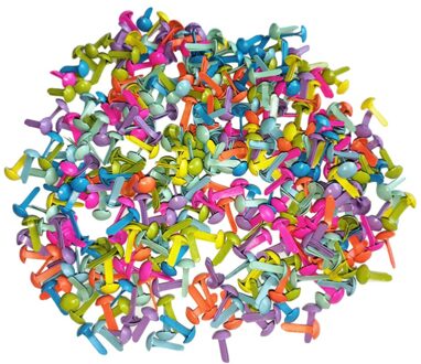 100 Pcs Mini Brads Diverse Kleuren Ronde Brad Pastel Brads Voor Scrapbooking Ambachten Maken Stempelen En Diy-8x20mm afbeelding 1
