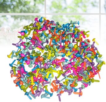 100 Pcs Mini Brads Diverse Kleuren Ronde Brad Pastel Brads Voor Scrapbooking Ambachten Maken Stempelen En Diy-8x20mm afbeelding 1