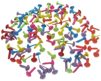 100 Pcs Mini Brads Diverse Kleuren Ronde Brad Pastel Brads Voor Scrapbooking Ambachten Maken Stempelen En Diy-8x20mm zoals getoond