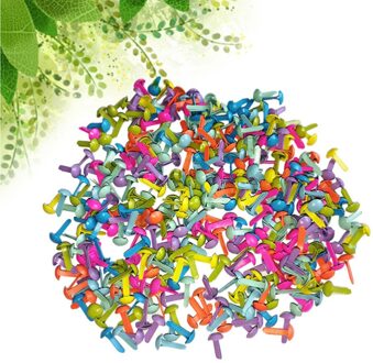 100 Pcs Mini Brads Diverse Kleuren Ronde Brad Pastel Brads Voor Scrapbooking Ambachten Maken Stempelen En Diy-8x20mm zoals getoond